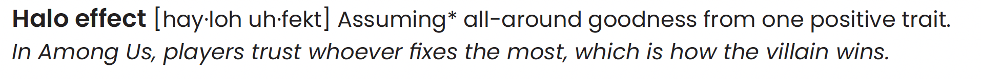 Halo effect, an example word set from Core 13+