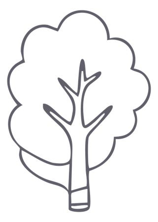 Line drawing of a tree