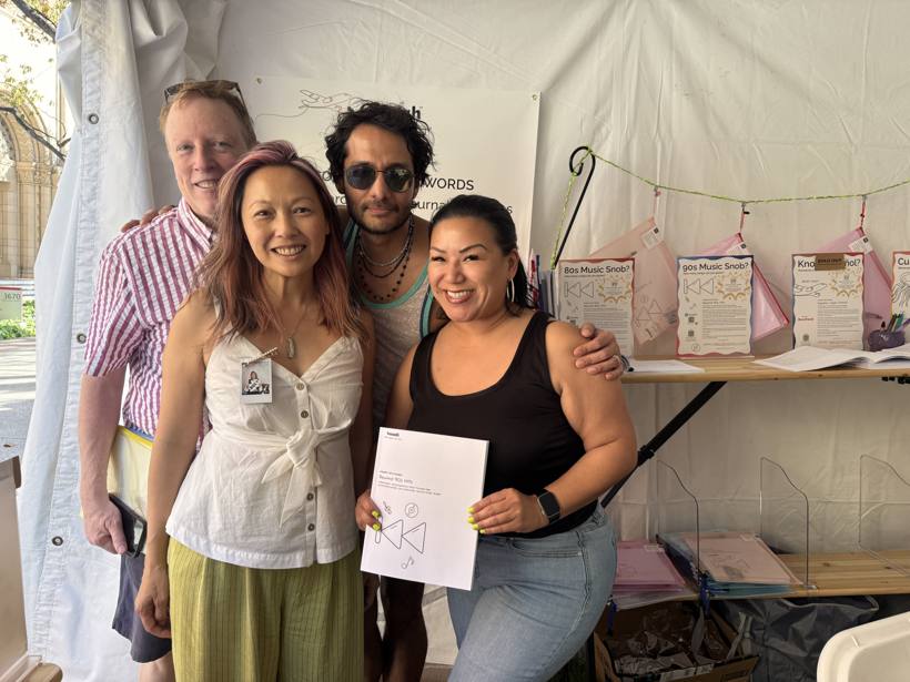 Readers and the Haaah team at the booth